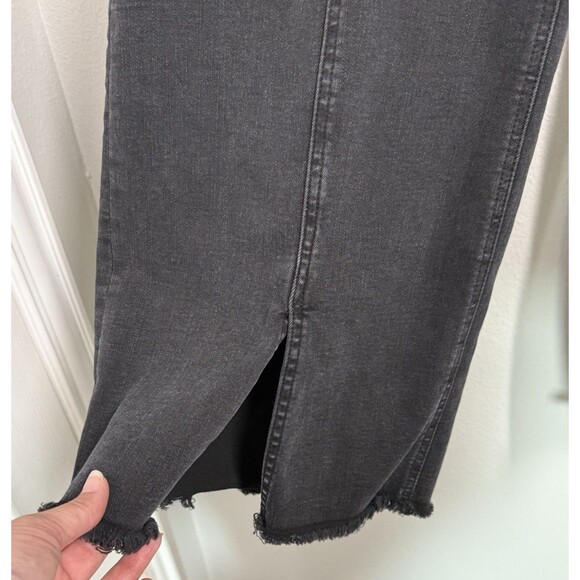 WASH LAB Front Slit Straight Brushed Black Women's Size 30 Jeans Wide Leg Panels - Picture 6 of 15